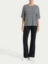 Jeans flare con tasche e vita piatta in Light Denim Neri Donna - Ragno