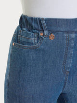 Jeans flare con tasche e vita piatta in Light Denim Blu Donna - Ragno