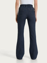 Jeans flare con tasche e vita piatta in Light Denim Viola Donna - Ragno