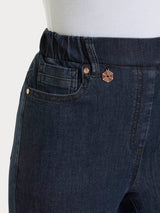 Jeans flare con tasche e vita piatta in Light Denim Viola Donna - Ragno