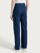 Jeans ampio con tasche in Light Denim Blu Donna - Ragno