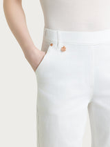 Jeans ampio con tasche in Light Denim Bianchi Donna - Ragno