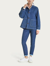 Jeans a 5 tasche con vita piatta in Light Denim  Viola Donna - Ragno