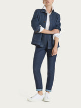 Jeans a 5 tasche con vita piatta in Light Denim  Viola Donna - Ragno