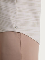 Maglietta con scollo a V e righe orizzontali alternate in Viscosa Summer Bianchi Donna - Ragno