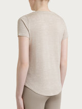 Maglietta girocollo con stampa in jersey di viscosa crêpe Bianchi Donna - Ragno