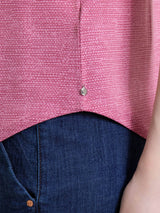 Maglietta girocollo con stampa in jersey di viscosa crêpe Rosa Donna - Ragno