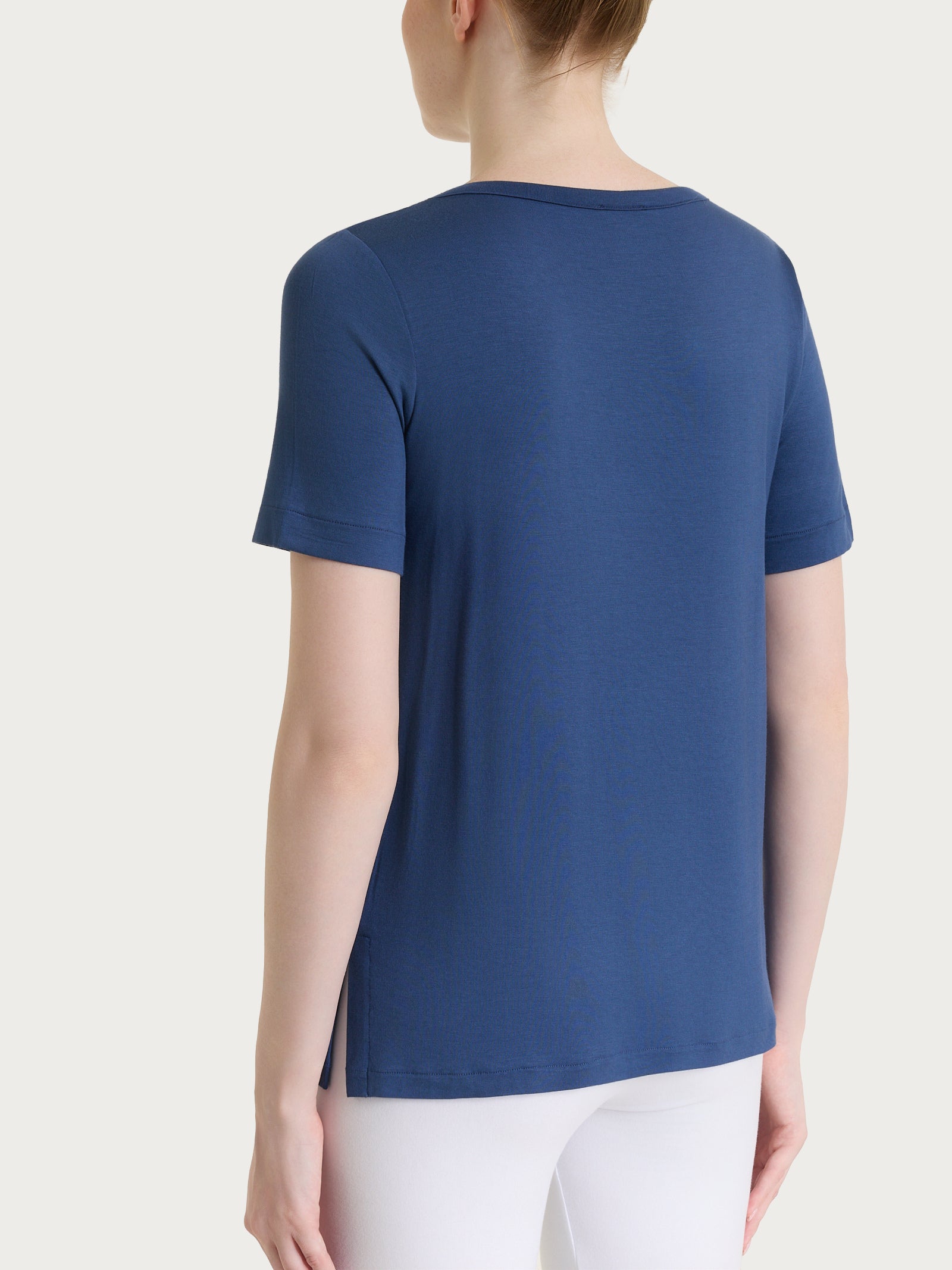 Maglietta con dettaglio con paillettes in Viscosa Summer Blu Donna - Ragno