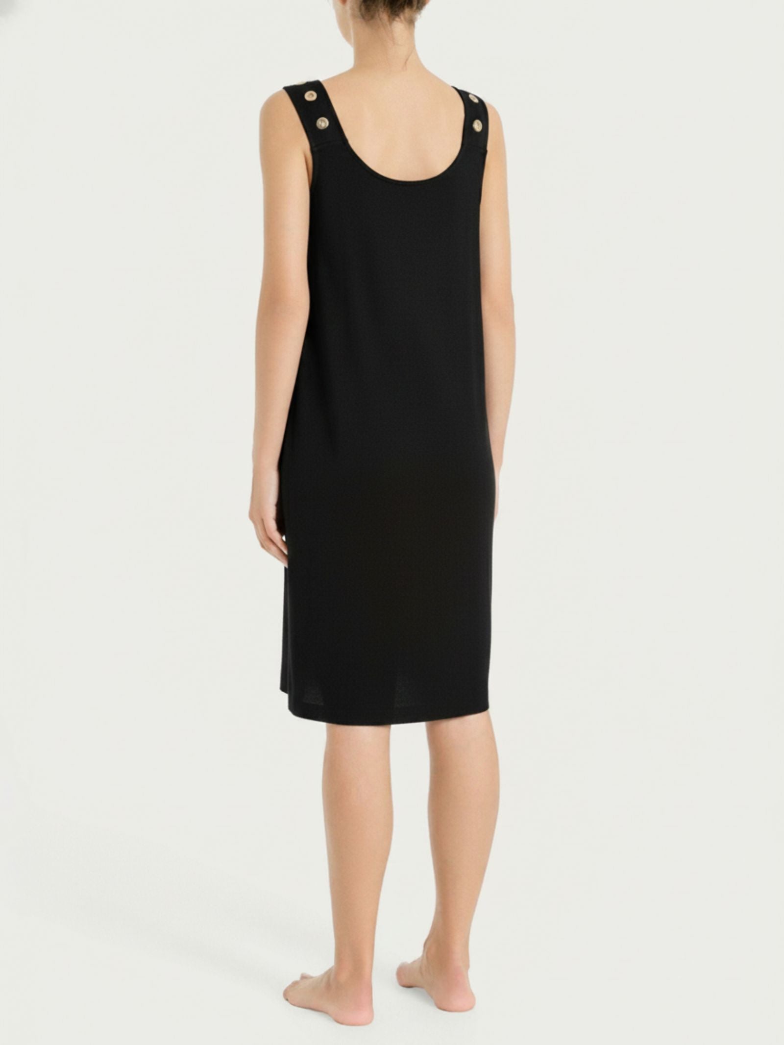 Abito Smanicato con occhielli in Viscosa Summer  Neri Donna - Ragno