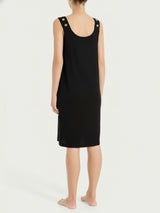 Abito Smanicato con occhielli in Viscosa Summer  Neri Donna - Ragno