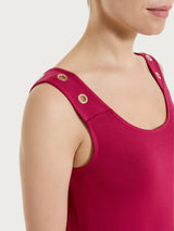 Top a spalla larga con occhielli in Viscosa Summer  Rossi Donna - Ragno