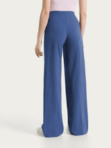 Pantalone a palazzo leggero in Super Fresh Blu Donna - Ragno