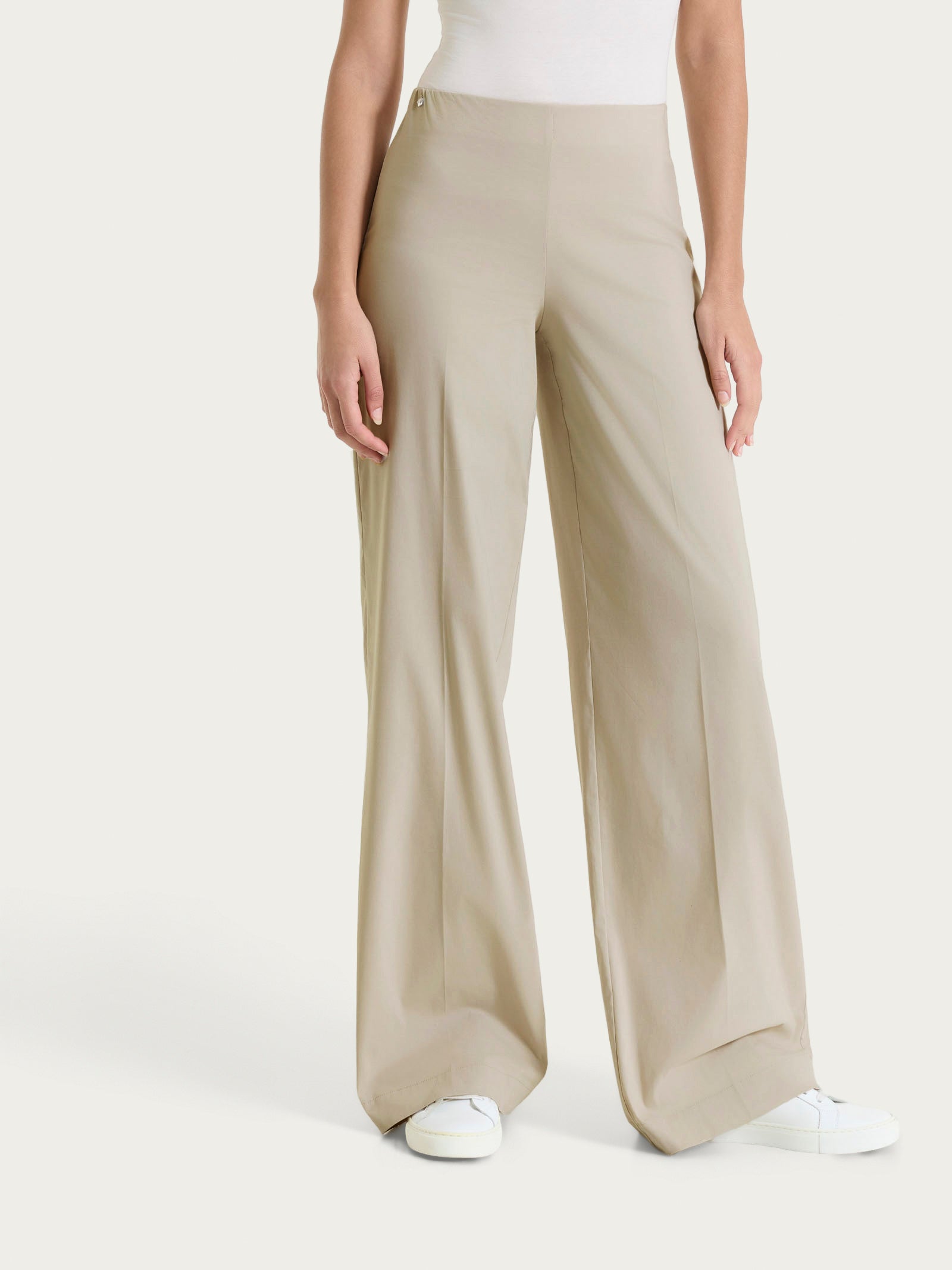 Pantalone a palazzo leggero in Super Fresh Marroni Donna - Ragno