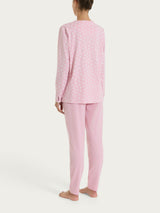 Pigiama aperto in fantasia in Jersey di cotone 52-56 Rosa Donna - Ragno