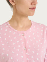Camicia da notte con manica lunga in Jersey di cotone 52-56 Rosa Donna - Ragno