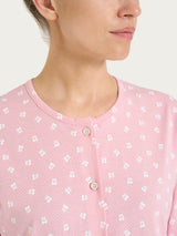 Camicia da notte con manica lunga in Jersey di cotone 40-50 Rosa Donna - Ragno