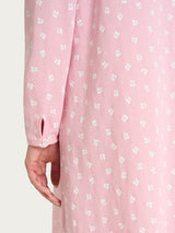 Camicia da notte con manica lunga in Jersey di cotone 40-50 Rosa Donna - Ragno
