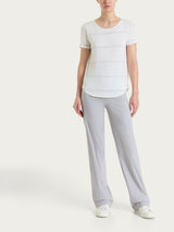 Maglietta a righe in Viscosa Summer e Lurex Bianchi Donna - Ragno