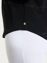 Maglietta a righe con collo a serafino in Viscosa Summer e Lurex Neri Donna - Ragno