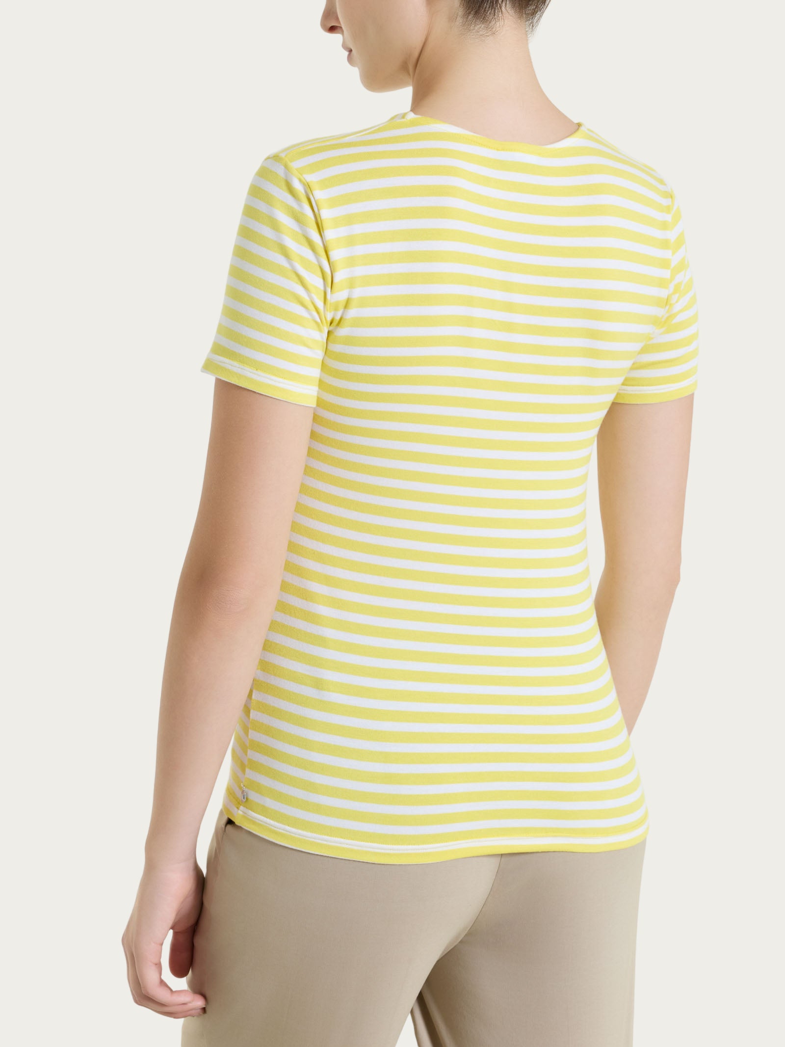 Maglietta skinny a righe in Viscosa Summer Gialli Donna - Ragno