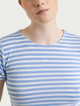 Maglietta skinny a righe in Viscosa Summer Azzurri Donna - Ragno