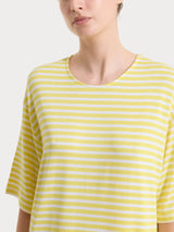 Maglietta boxy a righe in Viscosa Summer Gialli Donna - Ragno