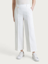 Jeans ampio con nervature e tasche in Light Denim Bianchi Donna - Ragno