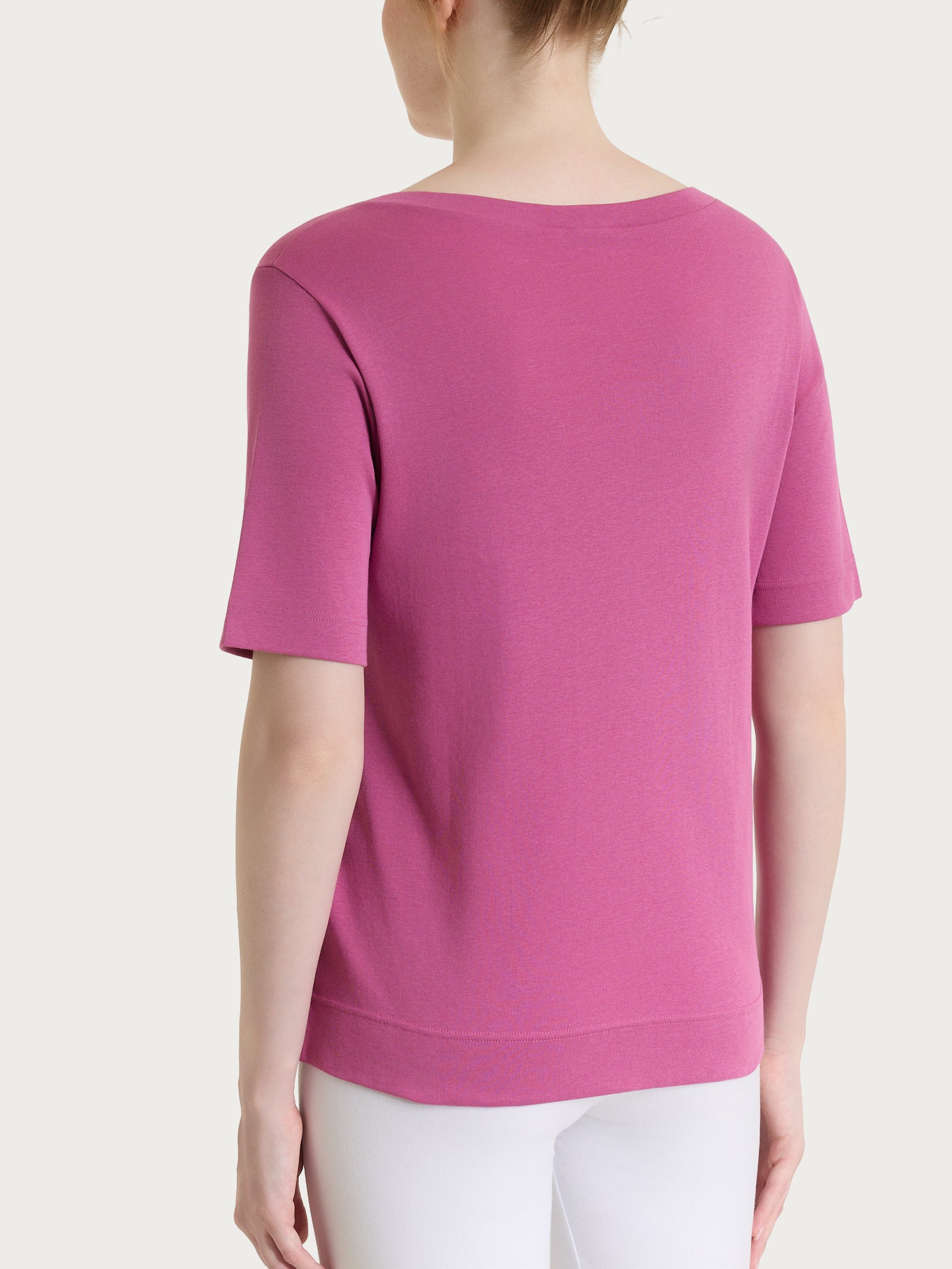 Maglietta girocollo in Eco Cotton Stretch Rosa Donna - Ragno
