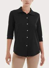 Camicia con manica 3/4 in Ultralight Neri Donna - Ragno