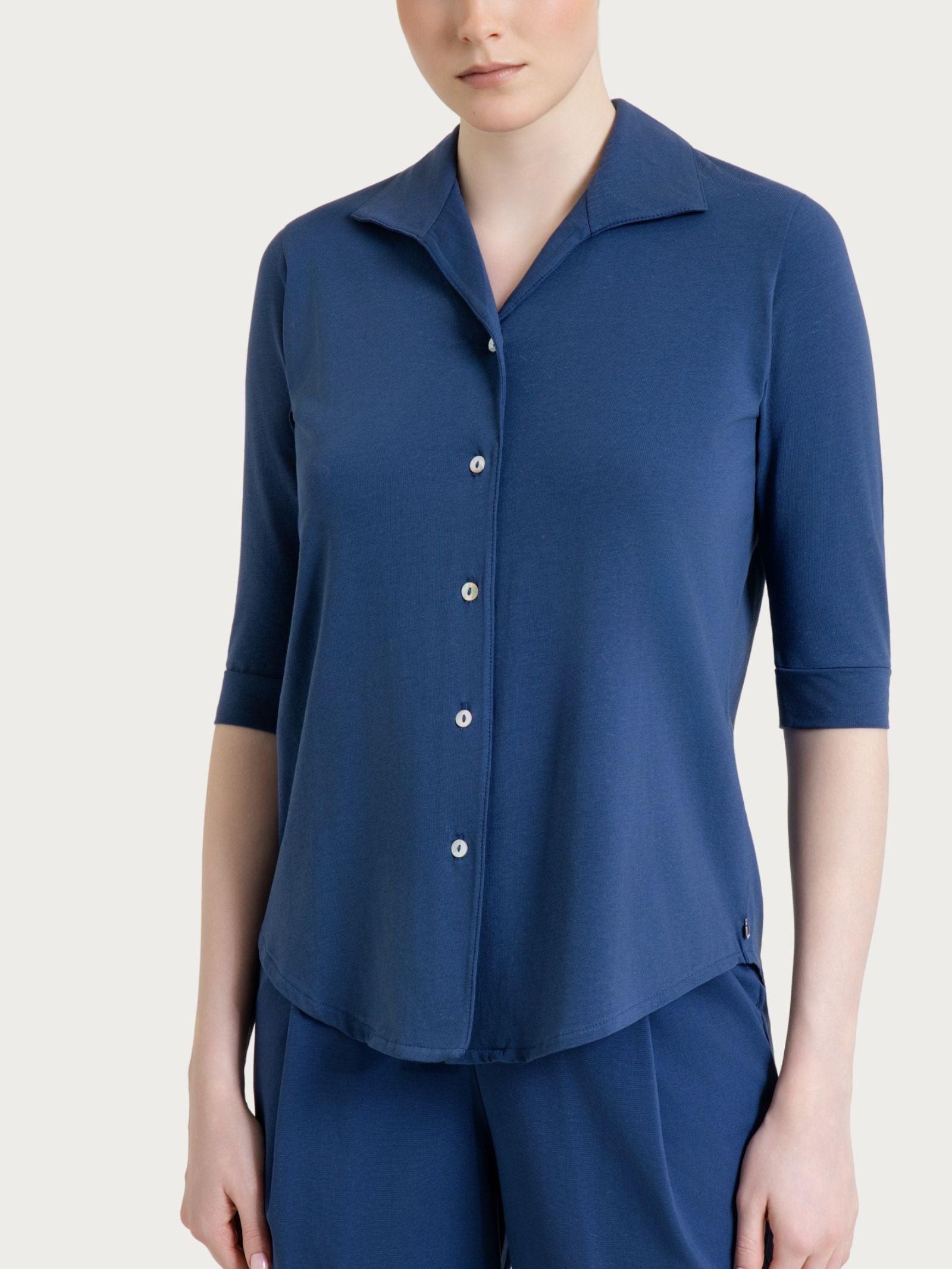 Ultralight Camisa Manga 3/4 Azul Mujer - Ragno