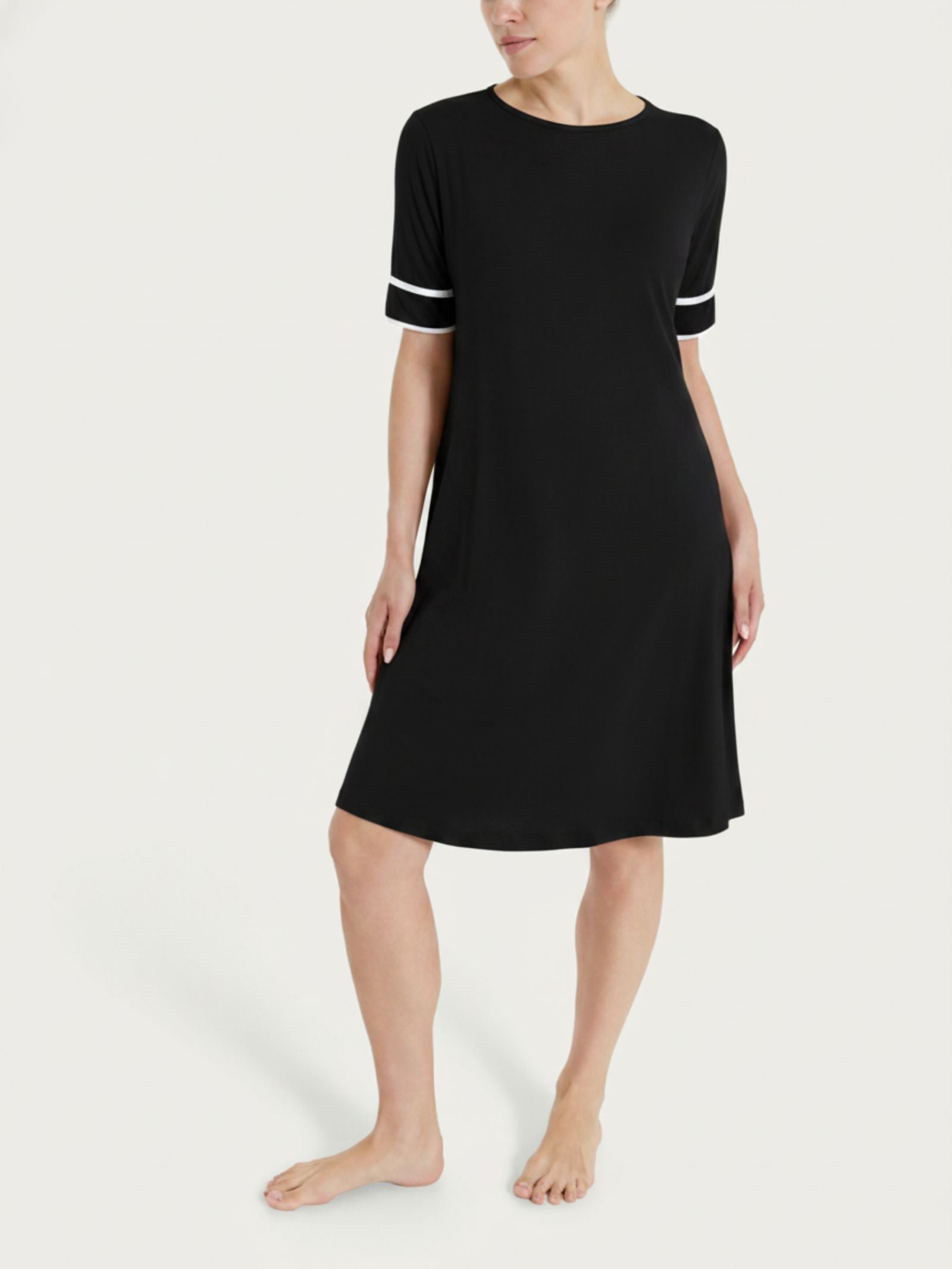 Nero Damen Viscosa Summer Paspelkleid - Ragno