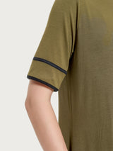 Abito con piping in Viscosa Summer  Verdi Donna - Ragno