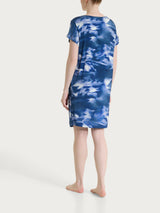 Sommerliches blaues Kleid aus Viscose mit Blumenmuster - Ragno