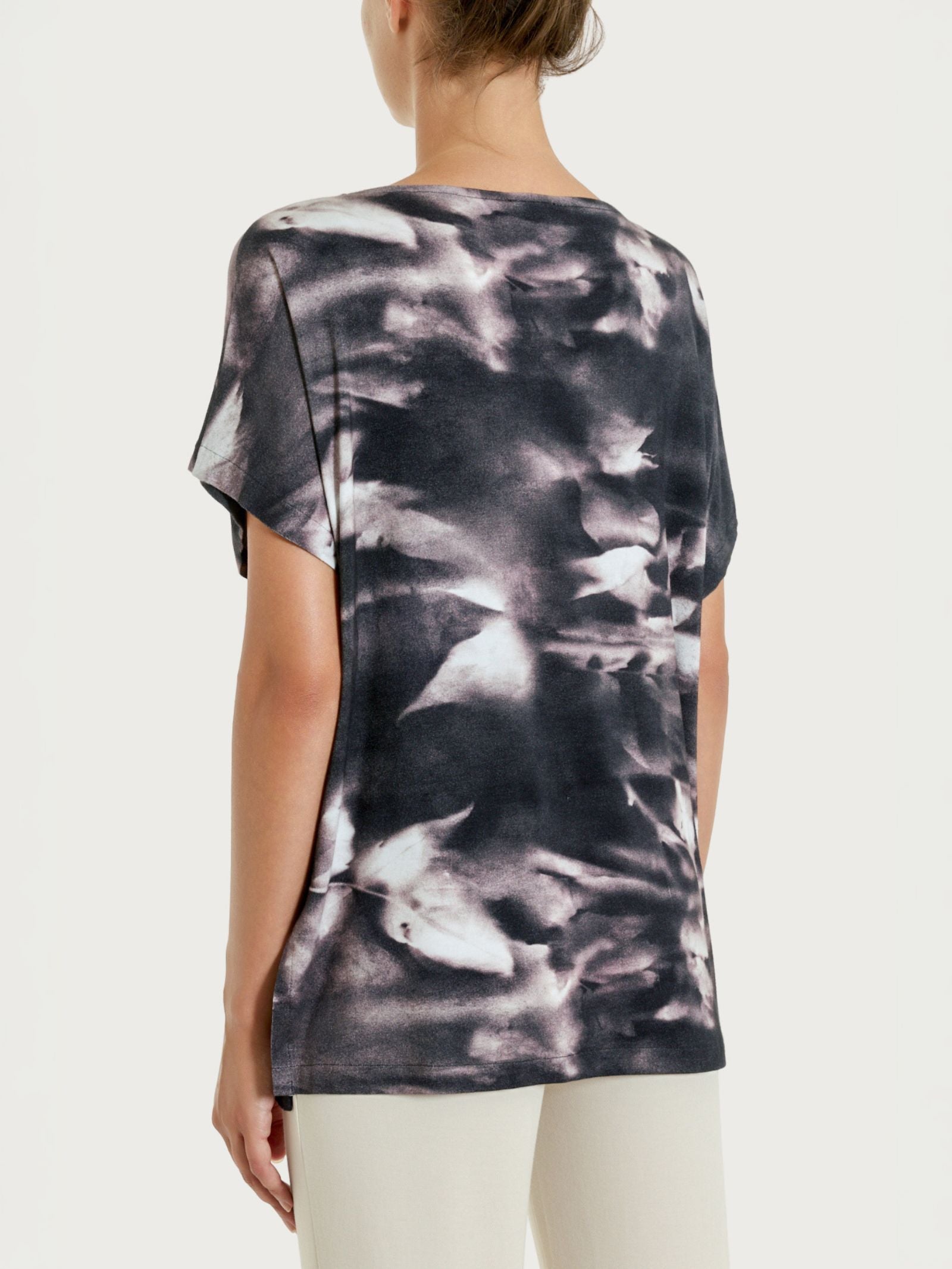 Maglietta con fantasia floreale in Viscosa Summer Neri Donna - Ragno