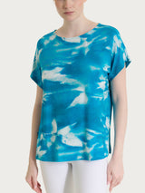 Women's Viscosa Summer T-Shirt mit Blumenmuster - Ragno