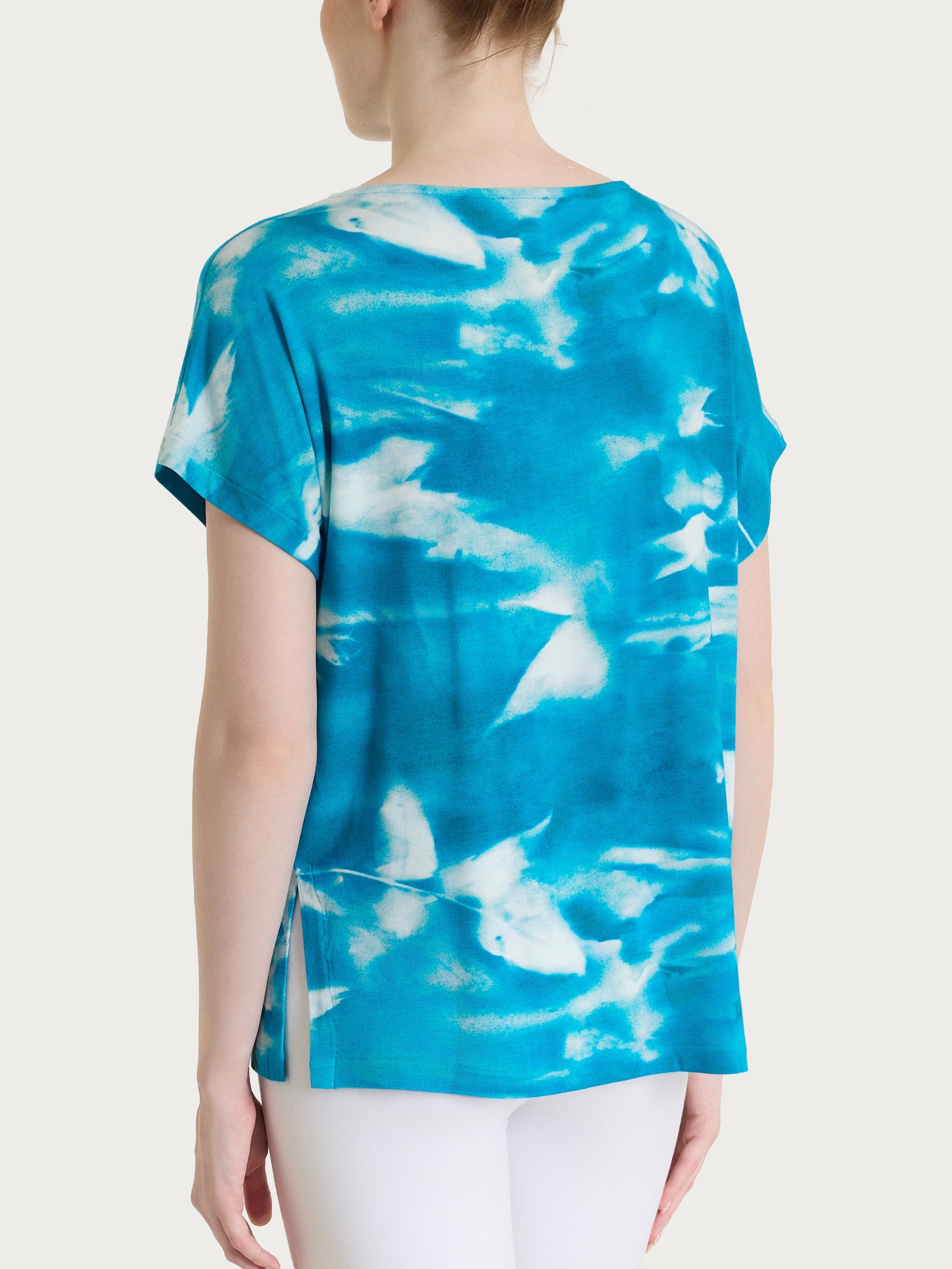 Maglietta con fantasia floreale in Viscosa Summer Azzurri Donna - Ragno