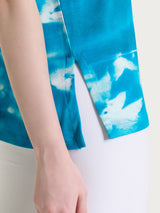 Women's Viscosa Summer T-Shirt mit Blumenmuster - Ragno
