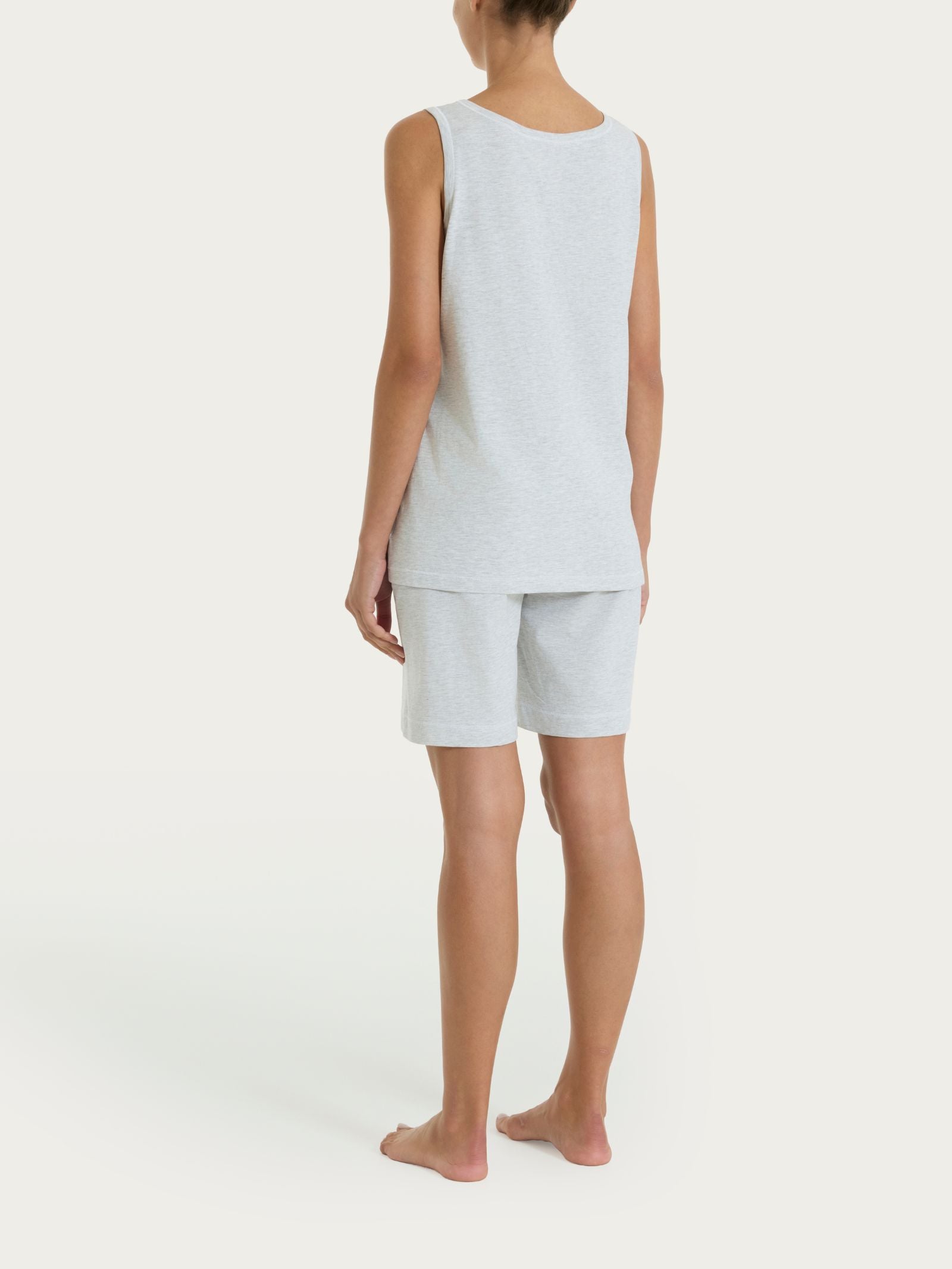 Pigiama corto smanicato in Jersey di Cotone Neri Donna - Ragno