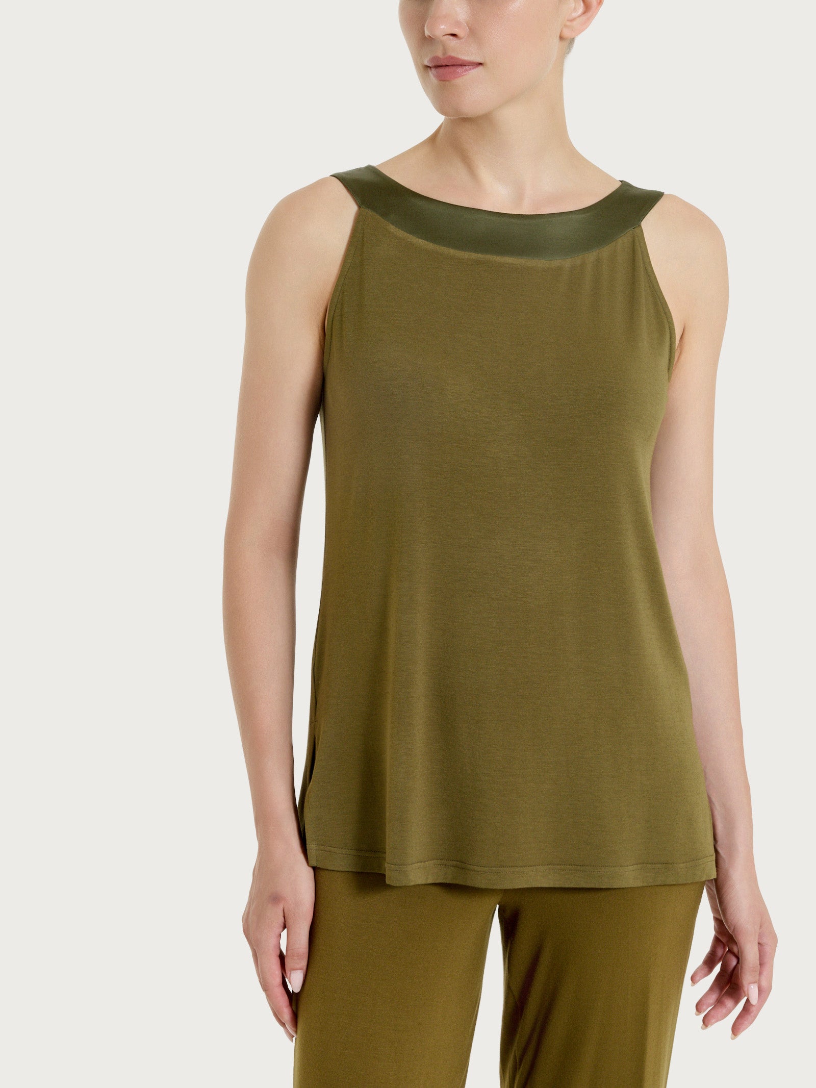 Summer Green Damen Viscose Rundhalsausschnitt Top - Ragno