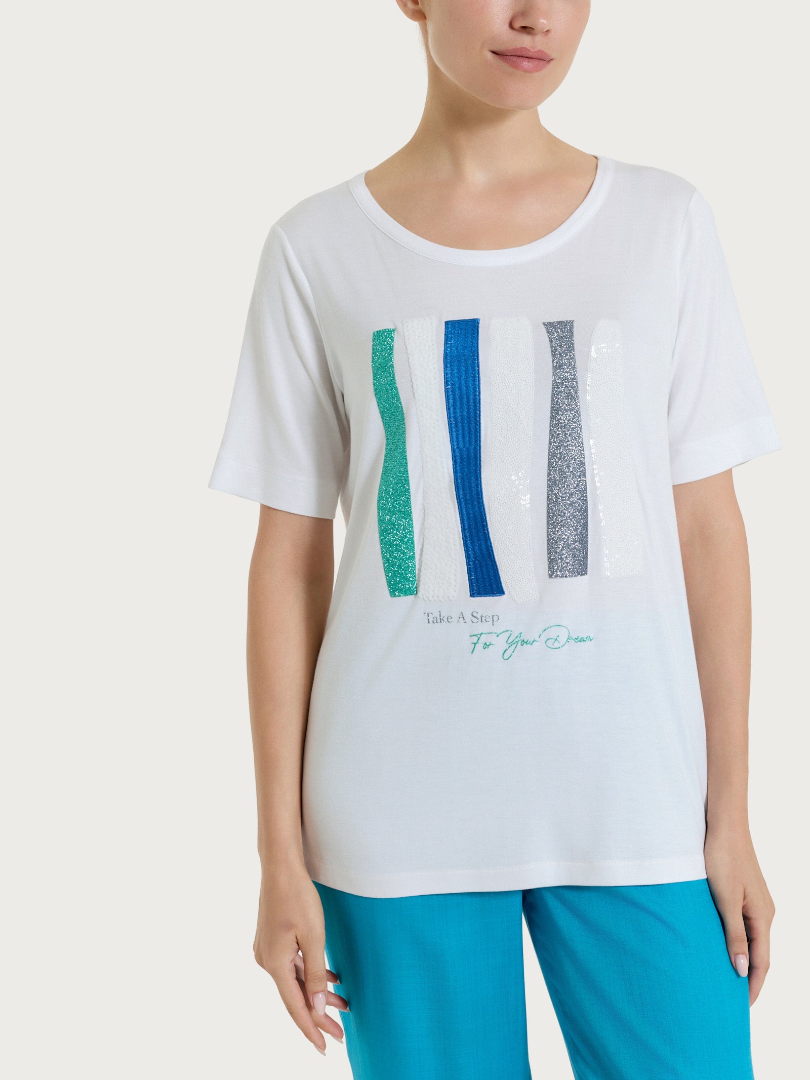 Maglietta con stampa in Viscosa Summer Bianchi Donna - Ragno