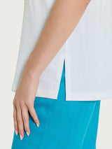 Maglietta con stampa in Viscosa Summer Bianchi Donna - Ragno