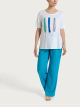 Maglietta con stampa in Viscosa Summer Bianchi Donna - Ragno