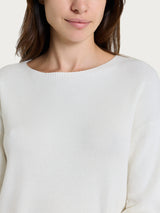 Maglia girocollo in punto perla Four Seasons Bianchi Donna - Ragno