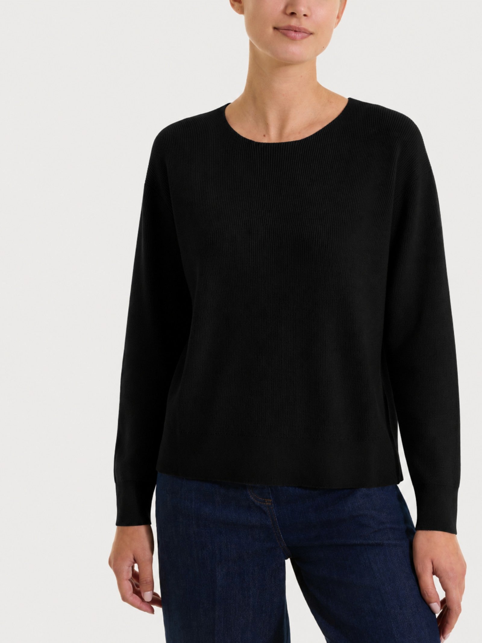 Maglia girocollo in punto perla Four Seasons Neri Donna - Ragno