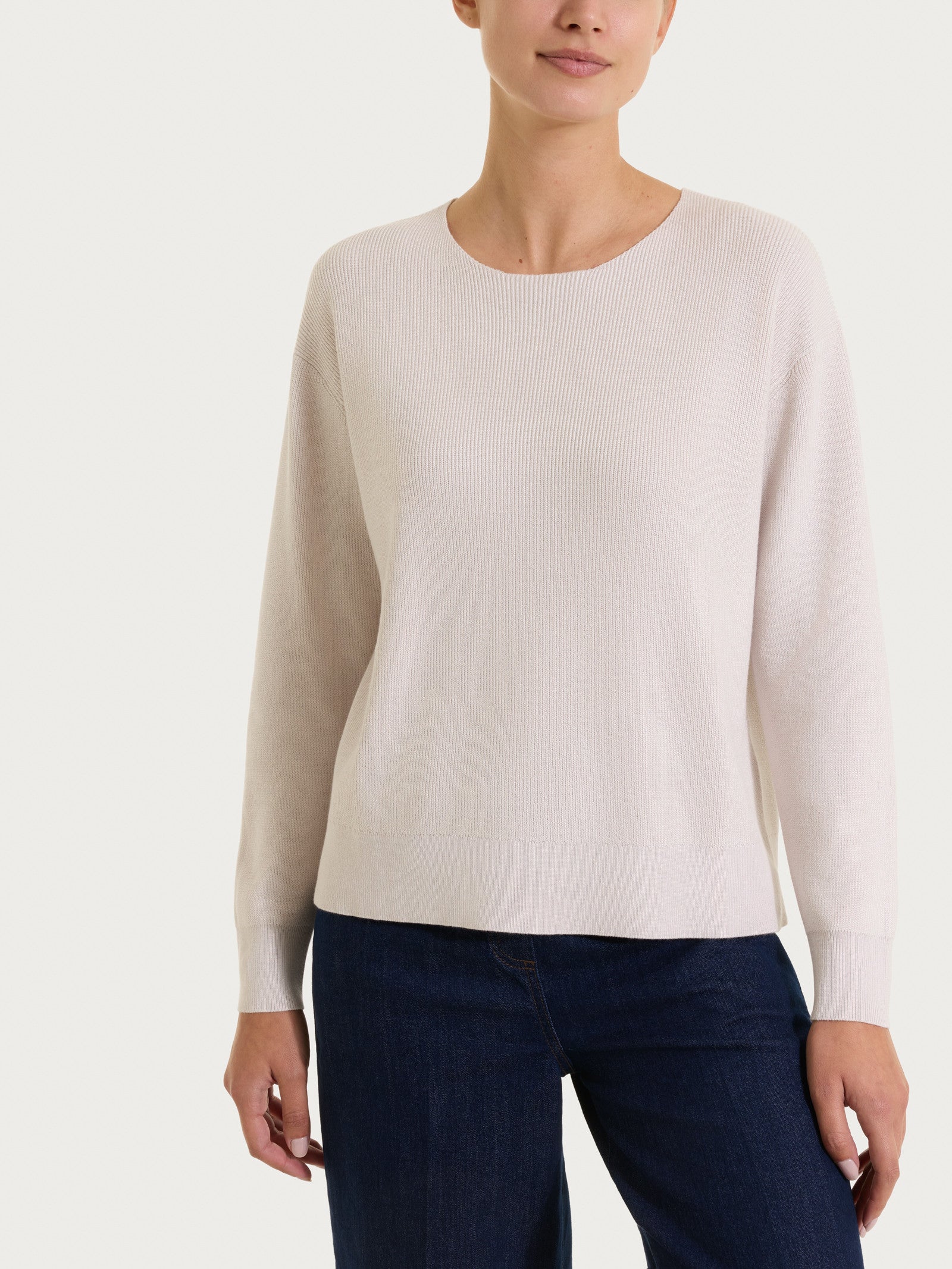 Maglia girocollo in punto perla Four Seasons Viola Donna - Ragno