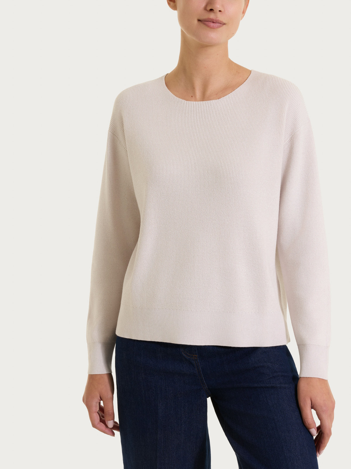 Maglia girocollo in punto perla Four Seasons Viola Donna - Ragno