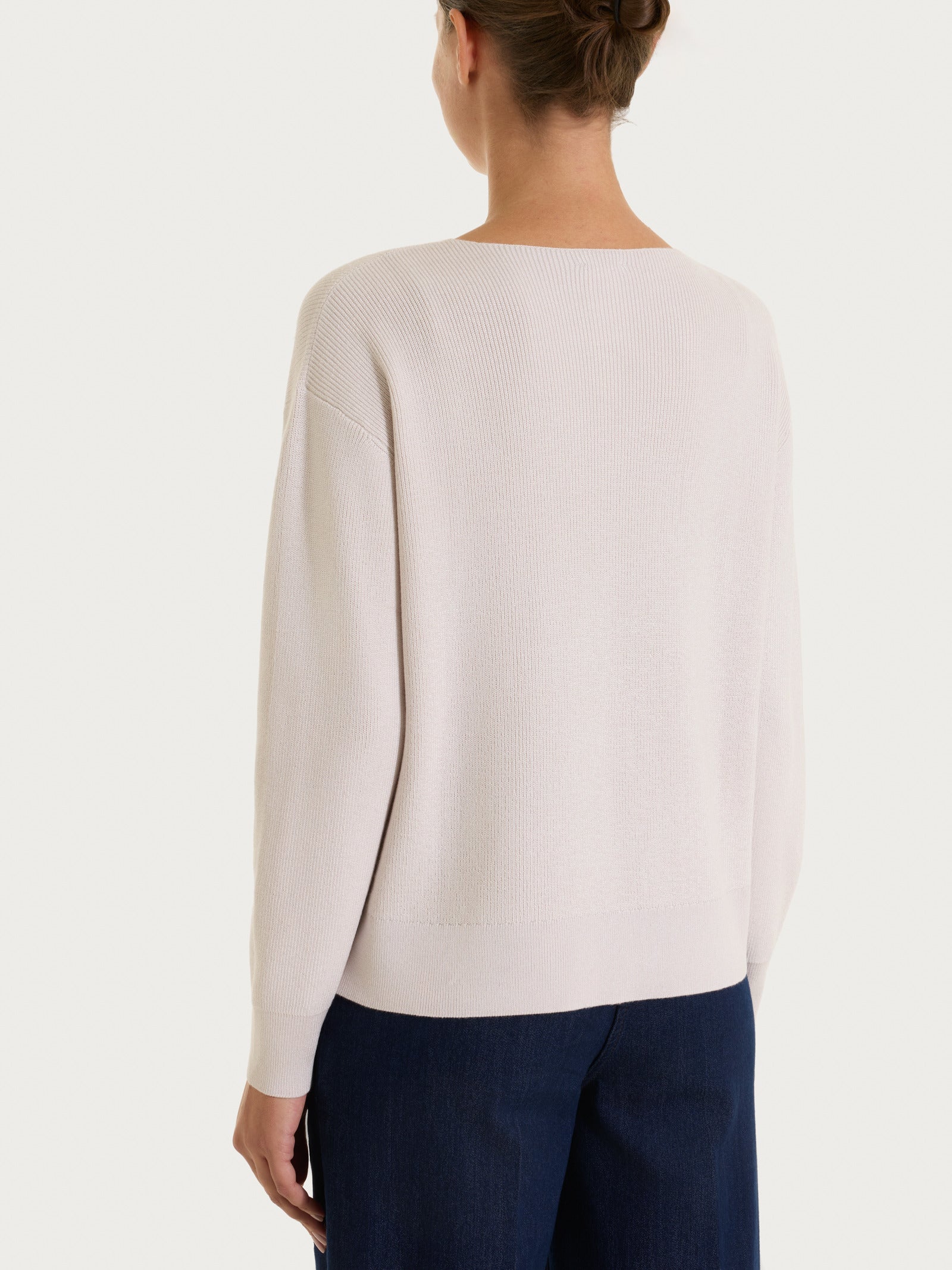 Maglia girocollo in punto perla Four Seasons Viola Donna - Ragno