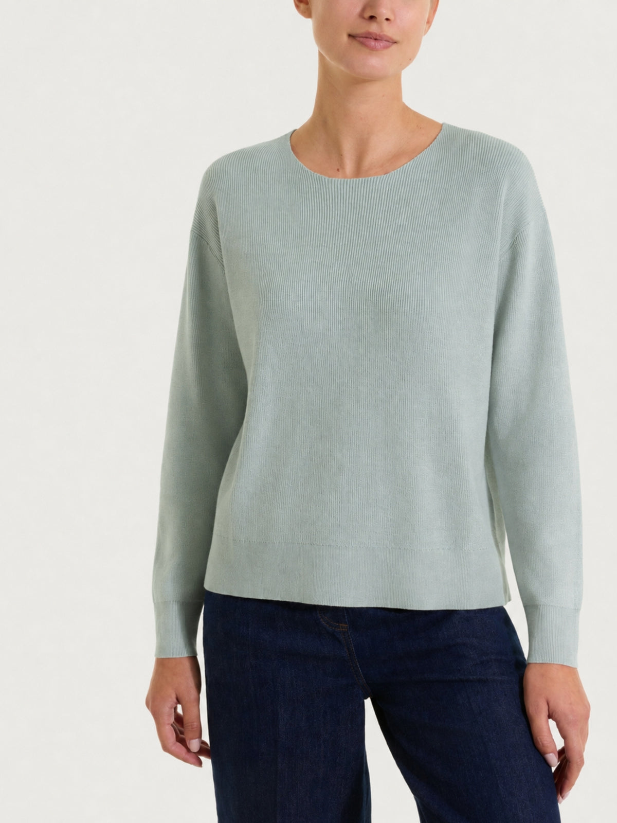Maglia girocollo in punto perla Four Seasons Verdi Donna - Ragno