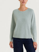 Maglia girocollo in punto perla Four Seasons Verdi Donna - Ragno