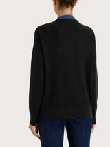Cardigan con scollo a V in punto perla Four Seasons Neri Donna - Ragno